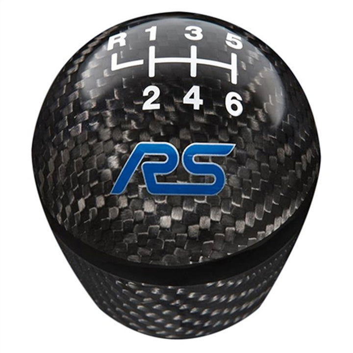 Ford Racing Focus RS Black Carbon Fiber Shift Knob 6 Speed - Bull Strap