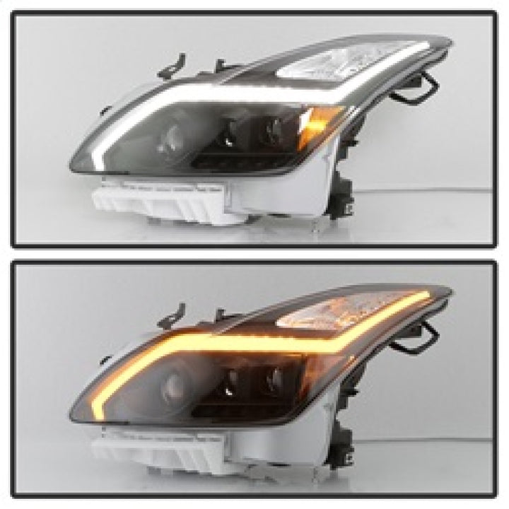 xTune Infiniti G37 Coupe (non-AFS) 08-15 Projector Headlights - Black PRO-JH-IG3708-2D-LB-BK - Bull Strap