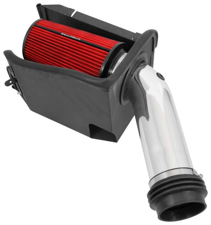 Spectre 94-97 Ford SD 7.3L DSL Air Intake Kit - Polished w/Red Filter - Bull Strap