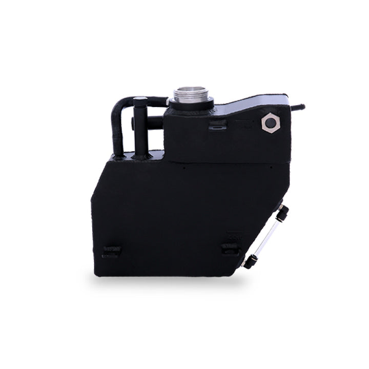 Mishimoto 2016+ Chevrolet Camaro Aluminum Coolant Overflow/Expansion Tank - Black - Bull Strap