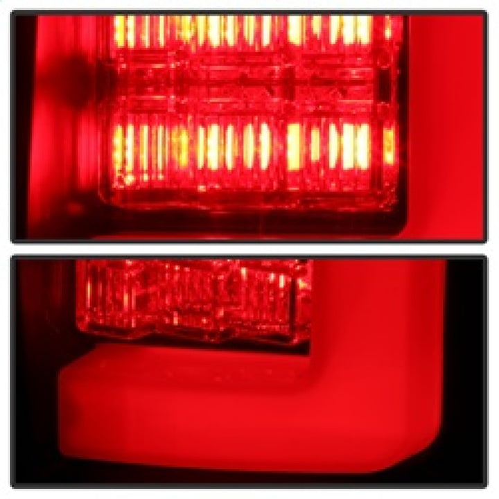 Spyder 09-14 Ford F150 V2 Light Bar LED Tail Lights - Blk Smoke (ALT-YD-FF15009V2-LBLED-BSM) - Bull Strap