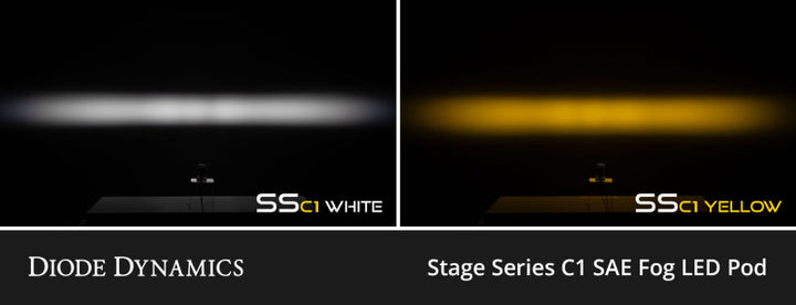 Diode Dynamics 23-24 Toyota GR Corolla SSC1 LED Fog Light Kit - Yellow SAE Fog - Bull Strap