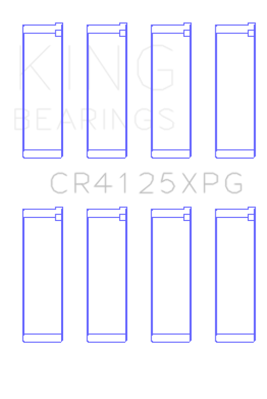 King Subaru EJ20/EJ22/EJ25 (Suites 52mm Journal Size) Tri-Metal Perf Rod Bearing Set - Size +.026mm - Bull Strap