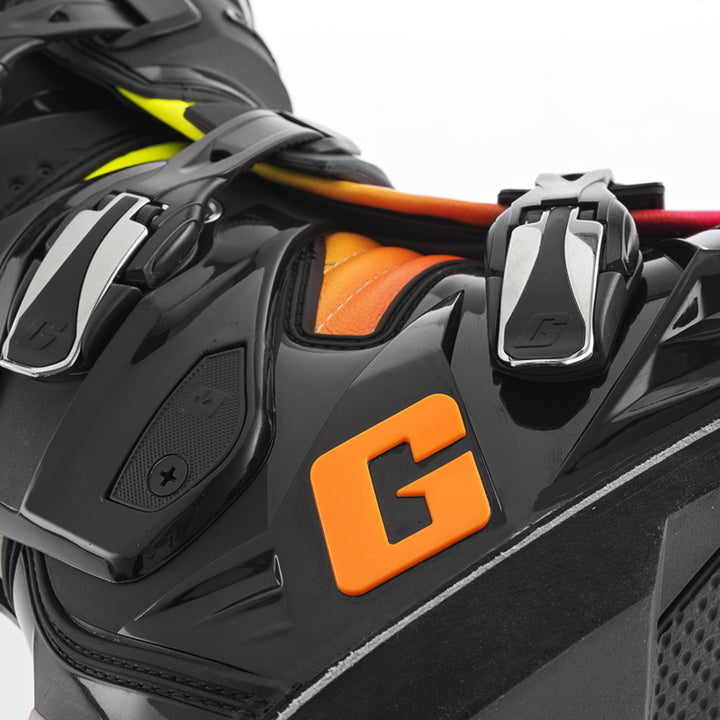 Gaerne SG12 Limited Edition Boot Black/Orange/Pink - Size 11 - Bull Strap
