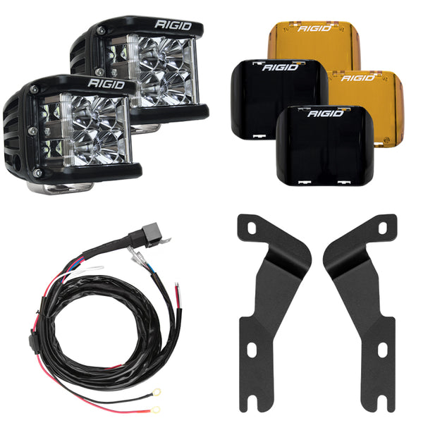 Rigid Industries 16-20 Toyota Tacoma A-Pillar Light Kit w/D-SS Flood - Bull Strap