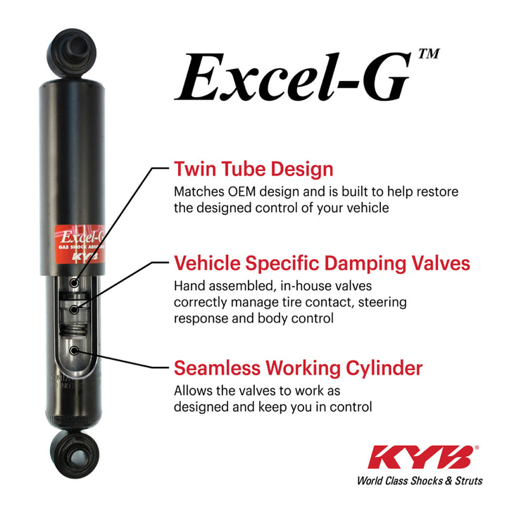 KYB Shocks & Struts 09-15 Honda Pilot Rear Excel-G Shock - Bull Strap