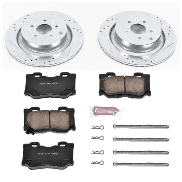 Power Stop 09-13 Infiniti FX50 Rear Z23 Evolution Sport Brake Kit - Bull Strap