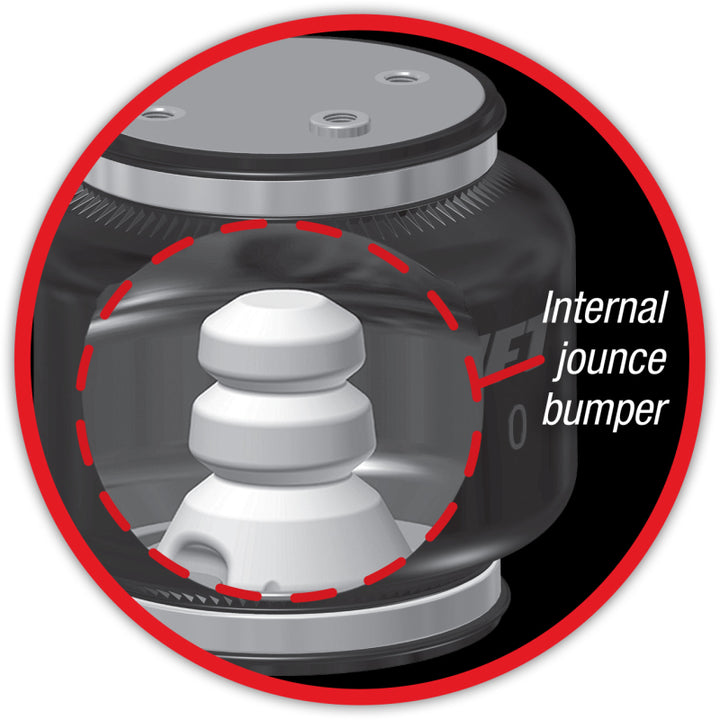 Air Lift Replacement Air Spring-Loadlifter 5000 Ultimate Bellows Type w/ internal Jounce Bumper - Bull Strap