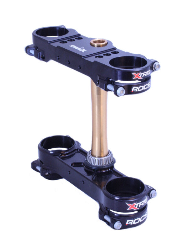 XTrig 23+ KTM 125-300 / GasGas/ Husqvarna ROCS Tech Triple Clamp 22 mm. Offset M12 - Black - Bull Strap