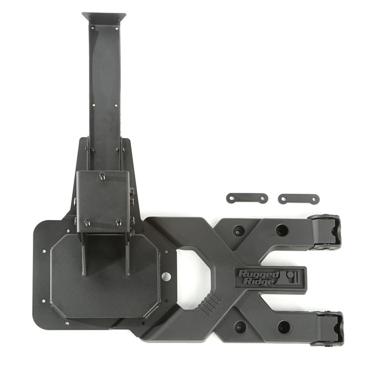 Rugged Ridge Spartacus HD Tire Carrier Kit 07-18 Jeep Wrangler - Bull Strap