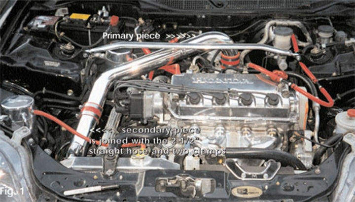 Injen 96-00 Civic Cx Dx Lx Polished Cold Air Intake - Bull Strap