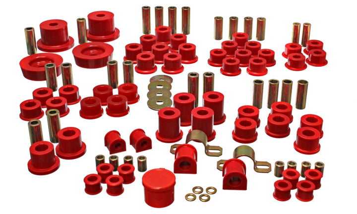 Energy Suspension 90-97 Mazda Miata Red Hyper-Flex Master Bushing Set - Bull Strap