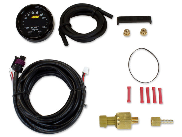 AEM X-Series Boost Pressure -30inHg 60psi Gauge Kit - Bull Strap