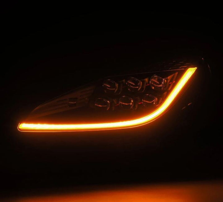 AlphaRex 21-23 Toyota GR86 / Subaru BRZ NOVA Series LED Projector Headlights - Black - Bull Strap