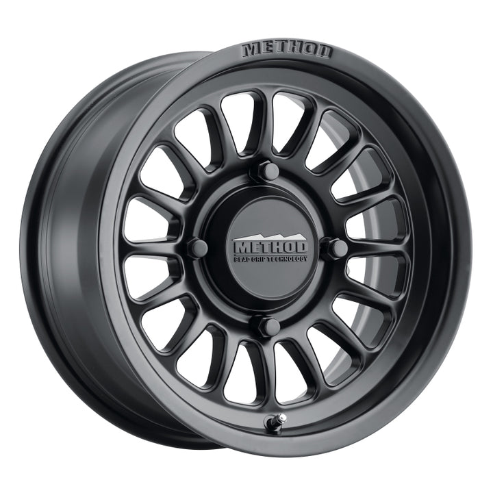 Method MR411 Bead Grip 14x7 / 4+3/13mm Offset / 4x156 / 132mm CB Matte Black Wheel - Bull Strap