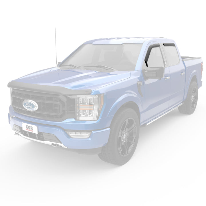 EGR 15-23 Ford F150 Crew Cab In-Channel Window Visors - Set of 4 (573491) - Bull Strap