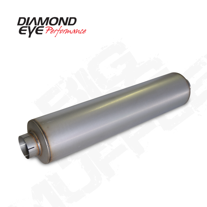 Diamond Eye MFLR BIG DOG QUIET TONE 5inID SGL IN/SGL OUT 10inDIA X 45in BODY 51in LENGTH BAFFLED AL - Bull Strap
