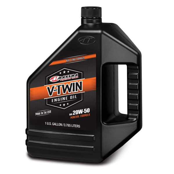 Maxima V-Twin 20W50 Mineral Engine Oil - 128oz - Bull Strap