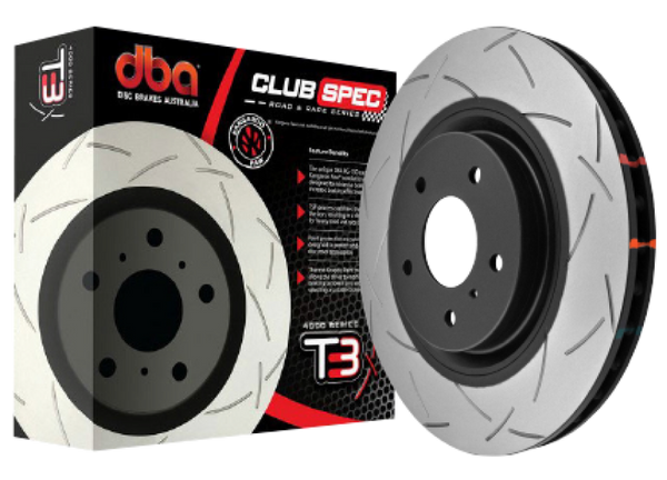 DBA 2020+ Chevrolet Corvette C8 J55 Z51 Front Slotted 4000 Series Rotor - Bull Strap