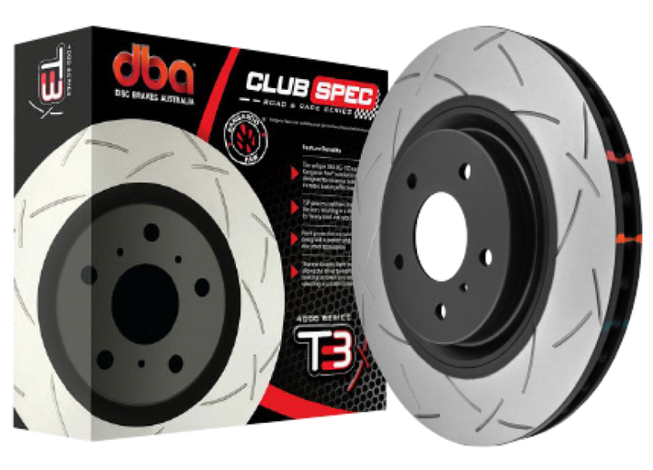 DBA 2020+ Chevrolet Corvette C8 J55 Z51 Front Slotted 4000 Series Rotor - Bull Strap