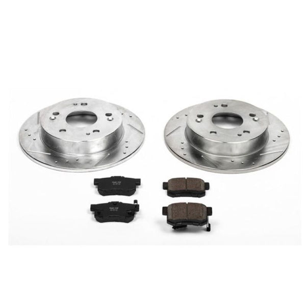 Power Stop 13-15 Acura ILX Rear Z23 Evolution Sport Brake Kit - Bull Strap