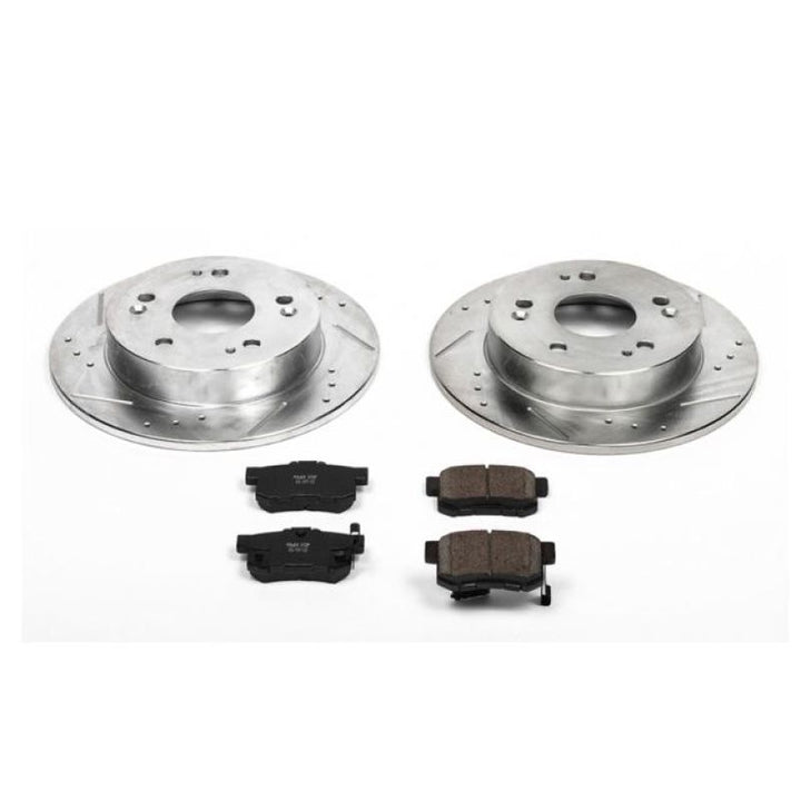 Power Stop 13-15 Acura ILX Rear Z23 Evolution Sport Brake Kit - Bull Strap