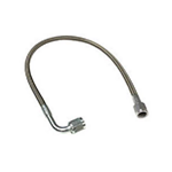 Fragola -4AN PFTE Ext Black Hose Assembly Straight x 90 Degree 36in - Bull Strap
