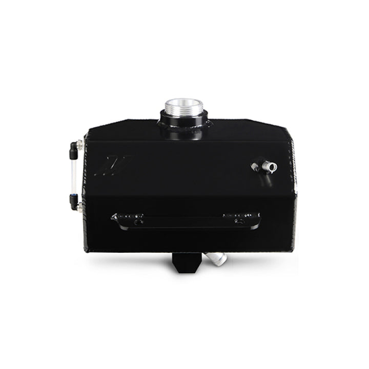 Mishimoto 2015 Ford Mustang EcoBoost / 3.7L / 5.0L  Aluminum Coolant Expansion Tank - Black - Bull Strap