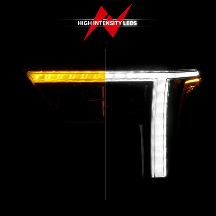 ANZO 22-24 Toyota Tundra (w/Factory LED Refl.) Z-Series Full LED Proj Headlights - Pass. Side ONLY - Bull Strap