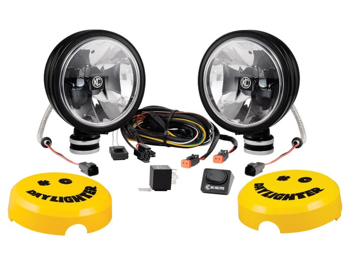 KC HiLiTES Daylighter Gravity G6 LED 20w SAE/ECE Driving Beam (Pair Pack System) - Black SS - Bull Strap