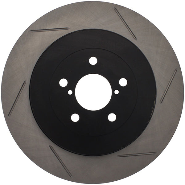 StopTech Power Slot 04 STi Rear Left Slotted Rotor - Bull Strap