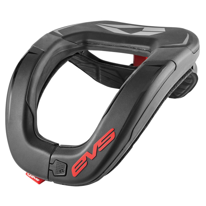 EVS R4 Race Collar Black - Youth - Bull Strap