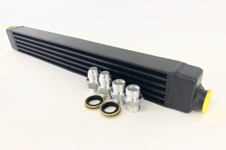 CSF 82-94 BMW 3 Series (E30) High Performance Oil Cooler w/-10AN Male & OEM Fittings - Bull Strap