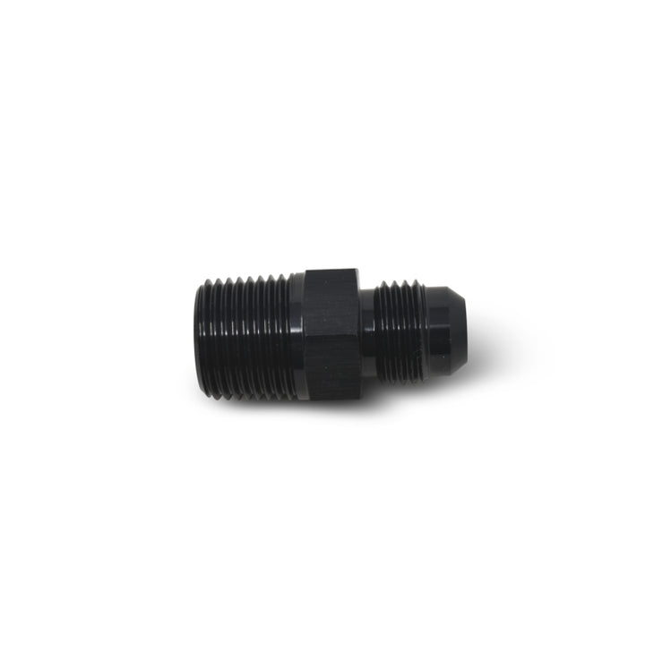 Russell Performance -8 AN to 1/2in NPT Straight Flare to Pipe (Black) - Bull Strap
