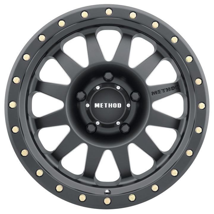 Method MR304 Double Standard 15x8 -24mm Offset 5x4.5 83mm CB Matte Black Wheel - Bull Strap