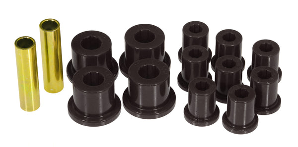 Prothane 76-86 Jeep CJ5/CJ7 Rear Spring & Shackle Bushings - Black - Bull Strap