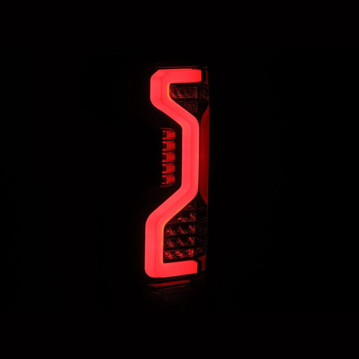 AlphaRex 19-23 Chevrolet Silverado 1500/2500HD/3500HD PRO-Series LED Tail Lights Jet Black - Bull Strap