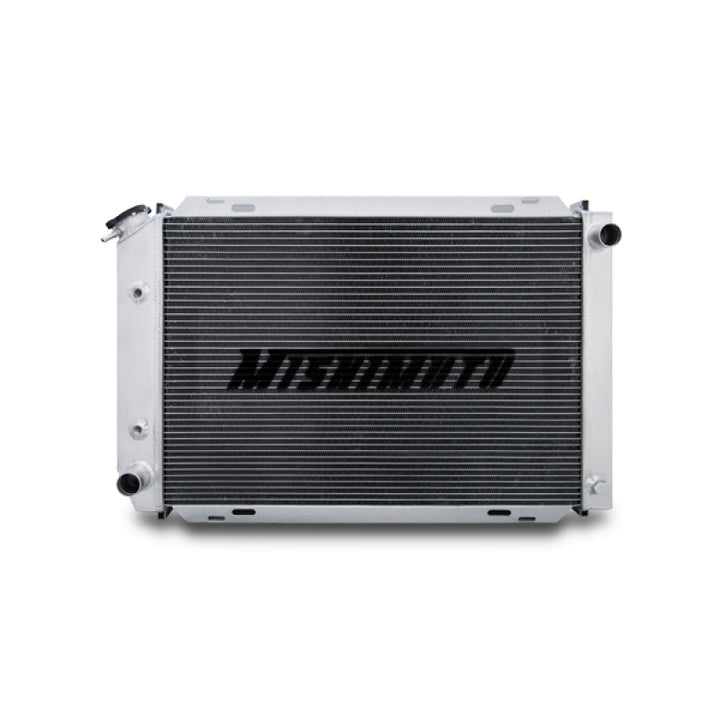 Mishimoto 79-93 Ford Mustang Manual Aluminum Radiator - Bull Strap