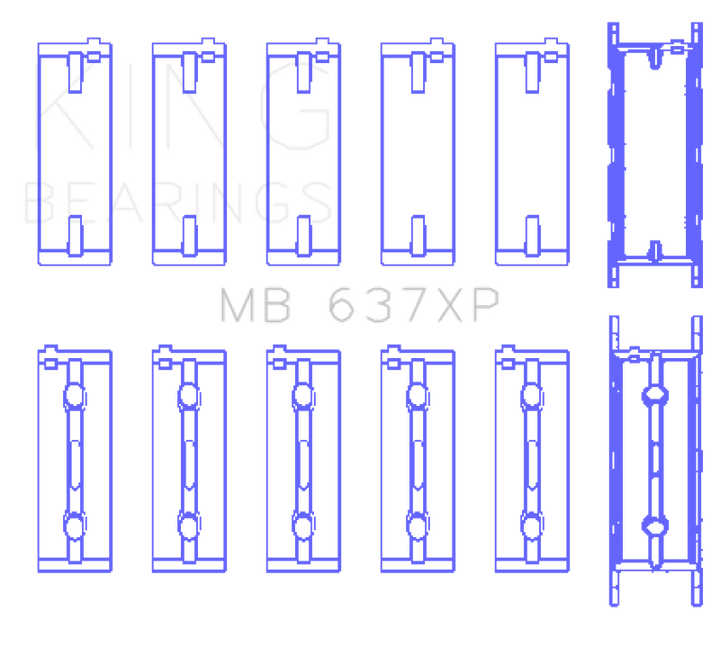 King Engine Bearings BMW S85B50A Crankshaft Main Bearings - Size STD - Bull Strap