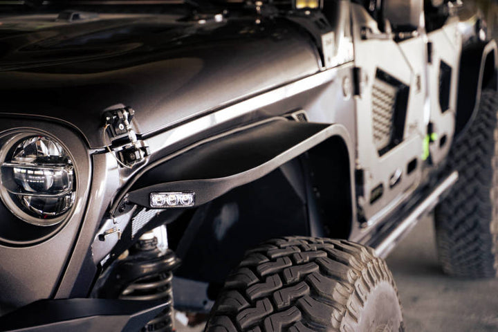 DV8 Offroad 18-23 Jeep Wrangler JL Slim Fender Flares - Bull Strap