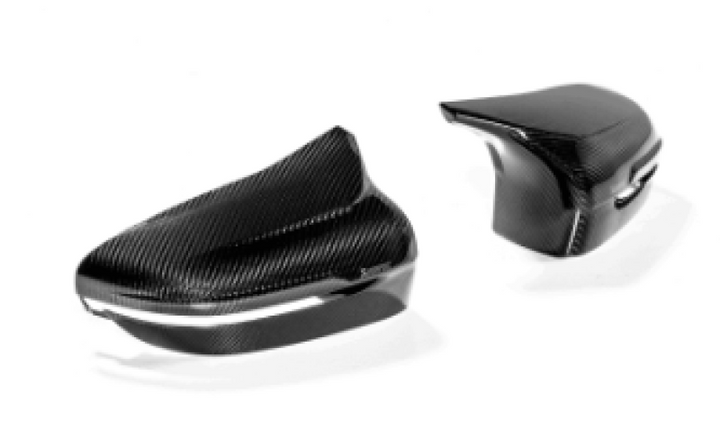 Akrapovic 2018+ BMW M5 (F90) / 2020 BMW M8 (F91/F92) Carbon Fiber Mirror Cap Set - High Gloss - Bull Strap