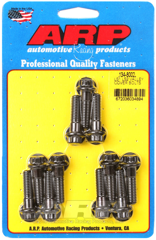 ARP LS1 LS2 12pt valley Cover Bolt Kit - Bull Strap