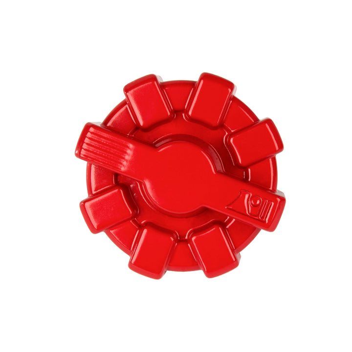 Rugged Ridge 07-20 Jeep Wrangler JK/JL / 2020 Gladiator JT Red Aluminum Elite Fuel Cap - Bull Strap