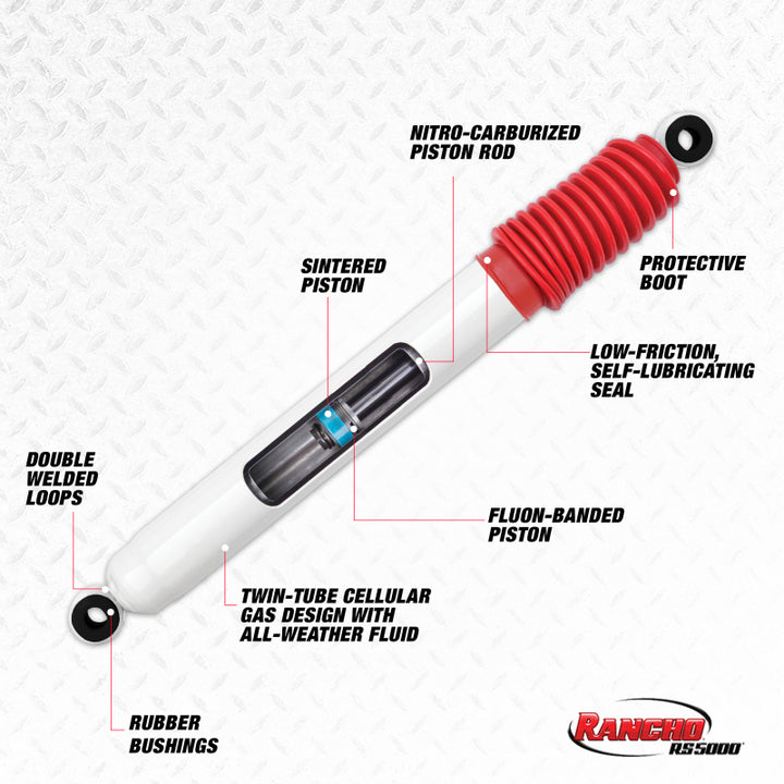 Rancho 02-06 Chevrolet Avalanche 1500 Front RS5000 Steering Stabilizer - Bull Strap