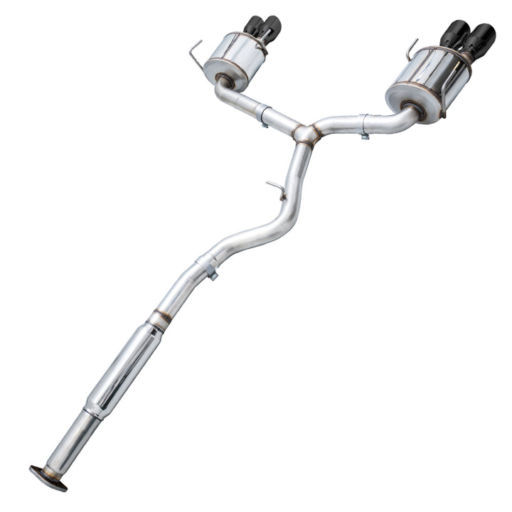 AWE Tuning Subaru STI VA / WRX GV / STI GV Sedan Touring Edition Exhaust - Diamond Black Tip (102mm) - Bull Strap