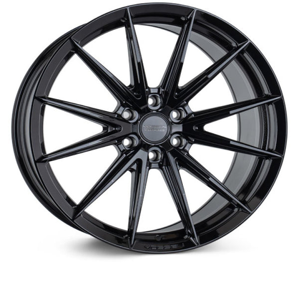 Vossen HFX-2 22x9.5 / 6x139.7 / ET20 / Deep Face / 106.1 - Gloss Black Wheel - Bull Strap