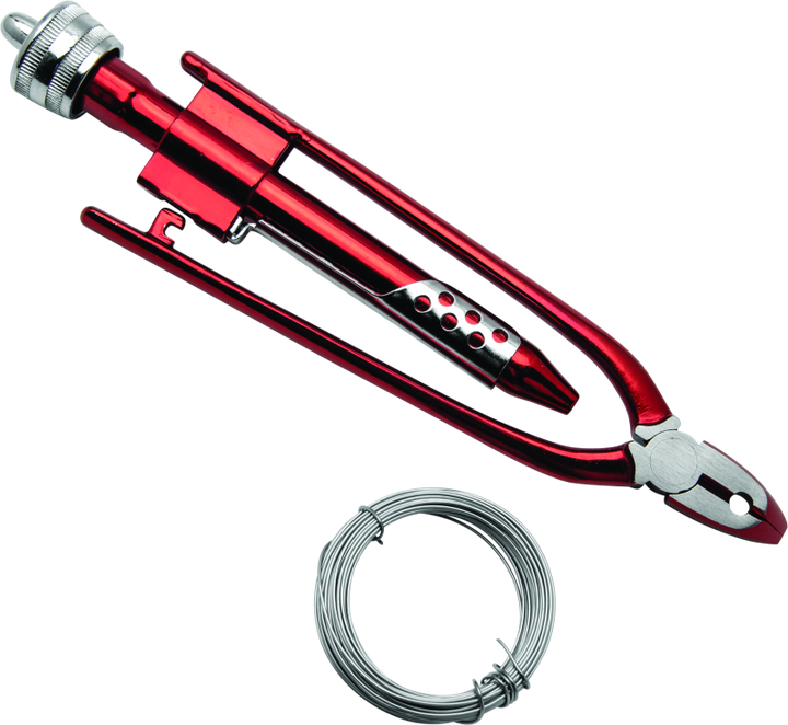 BikeMaster 6-1/2in Safety Wire Pliers w/ Wire - Bull Strap