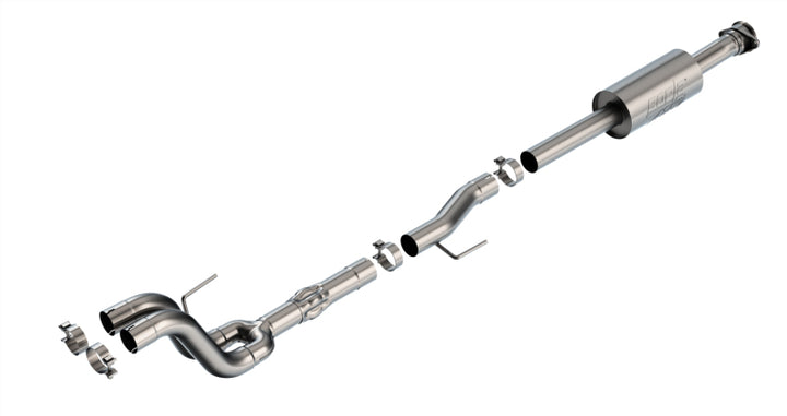 Borla 21-23 Ford Tremor 3.5L V6 AT 4WD 4DR CC SB 3in ATAK Mid-Section Exhaust - Bull Strap