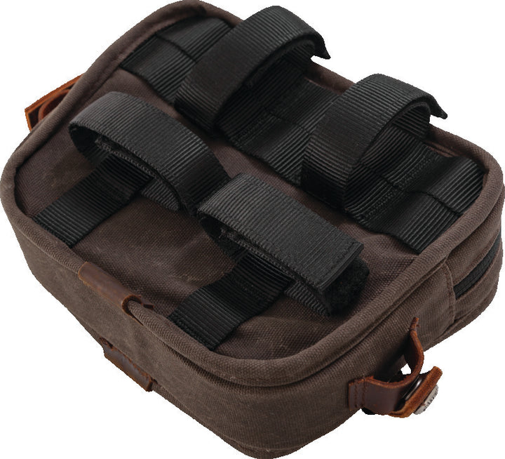 Burly Brand Handlebar Bag - Dark Oak - Bull Strap
