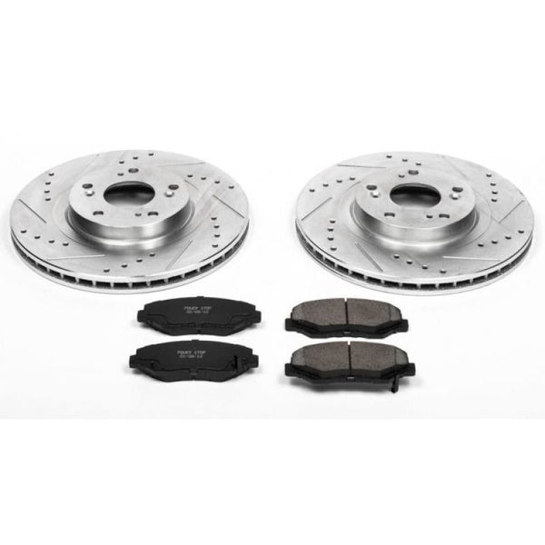 Power Stop 13-15 Acura ILX Front Z23 Evolution Sport Brake Kit - Bull Strap